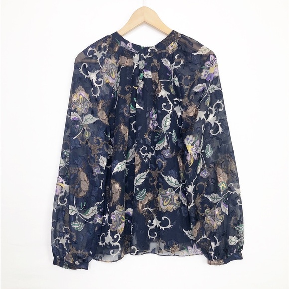 Current Air navy blue floral, print blouse - Picture 2 of 9